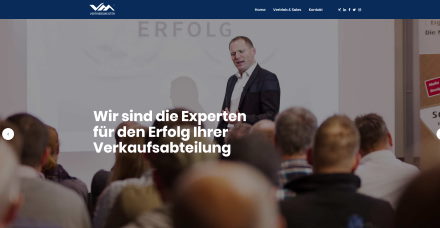 Landingpage für Weiterbildung im Vertrieb